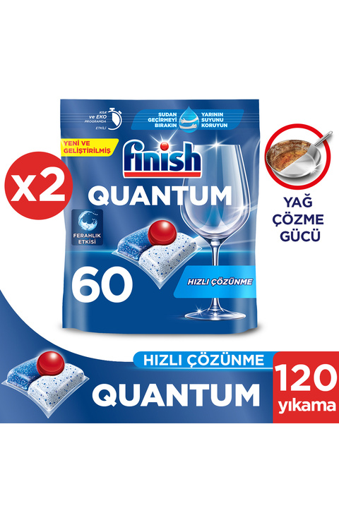 Finish Quantum 120 Tablet Bulaşık Makinesi Deterjanı (60 x 2)