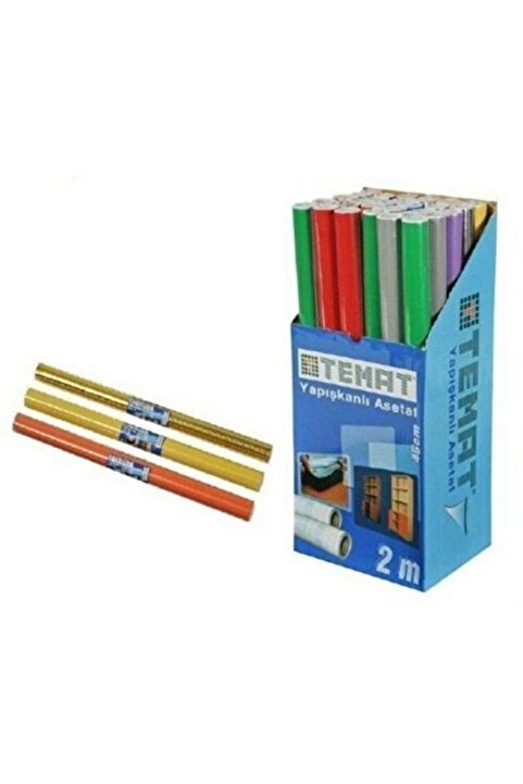 Temat Asetat Yapışkanlı Rulo 30-LU 45 CM x 2 MT Renkli 92365