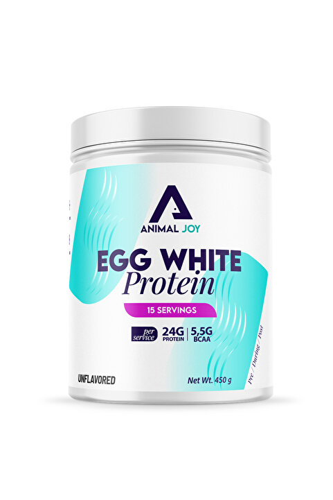 Animal Joy Egg White Protein Aromasız 450 gr - %100 Saf Yumurta Akı Tozu Egg White Powder