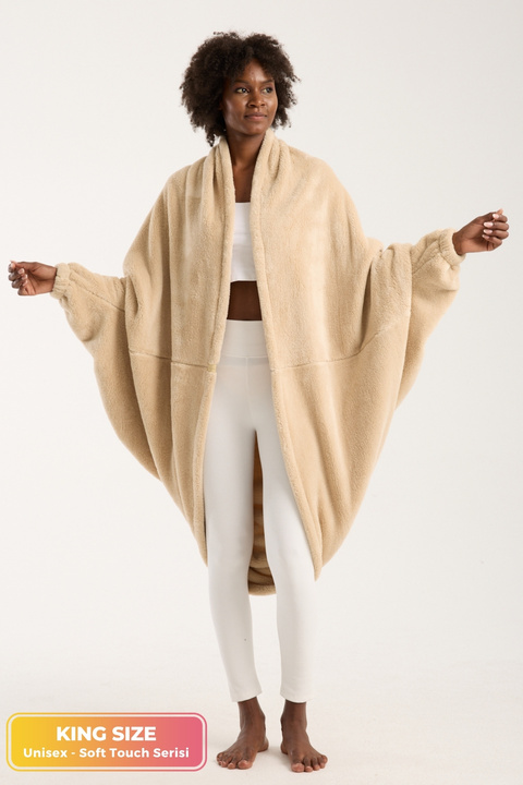 Siyukata King Size Comfort Premium W Blanket Wellsoft Soft Touch Unisex Oversize Giyilebilir TV Battaniyesi