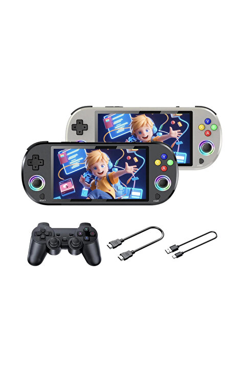yollayenilensin M22 Pro Retro Taşınabilir Oyun Konsolu 5’’ Ekran 30+ Emülatör Destekli 3D Oyun RGB Joystick Dahili H