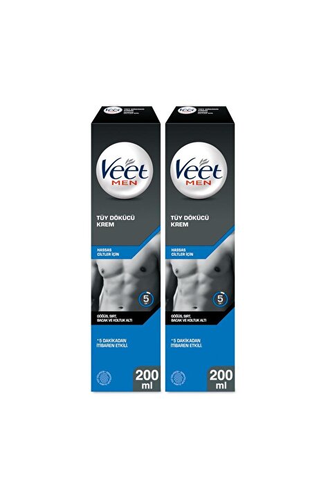 Veet Erkeklere Özel Tüy Dökücü Krem Hassas Ciltler 200ml x2