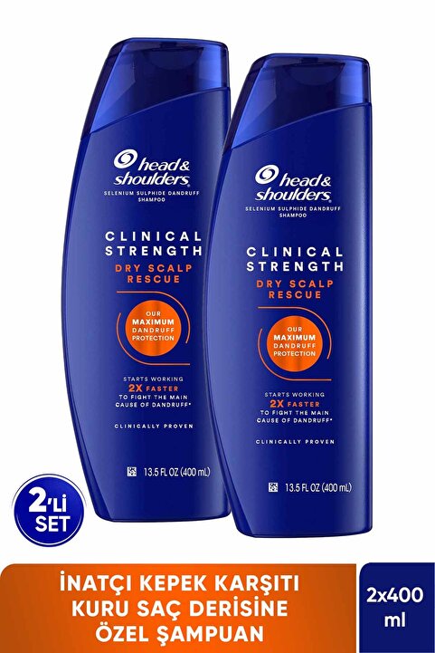 Head & Shoulders Clinical Strength Dry Scalp Rescue Kuru Saç Derisine Özel Şampuan 400 ml x2 Adet