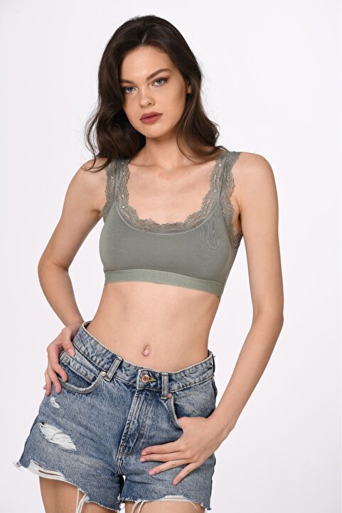 Anıt Lingerie kadın bambu dantelli büstiyer