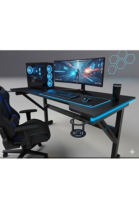 X My Table Rgb Ledli Kumandalı Oyuncu Masası 115x65x76