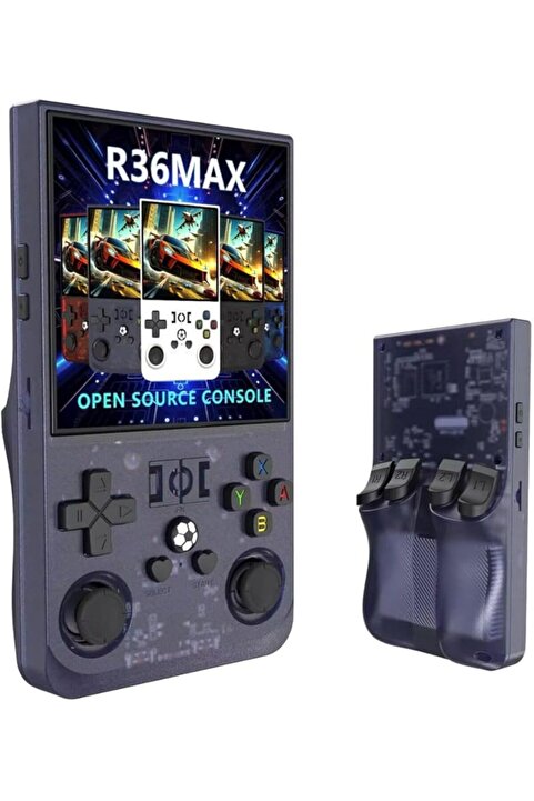 Genel Markalar R36 Max Retro Modern Oyun Konsolu Akos Işletim Sistemli 21.000 Oyunlu 4 Inç Çanta Hediyeli