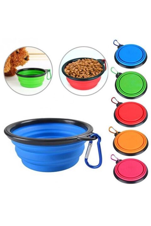 Oripet Katlanabilir Seyahat Silikon Köpek Mama Kabı 12 Oz 350 ml