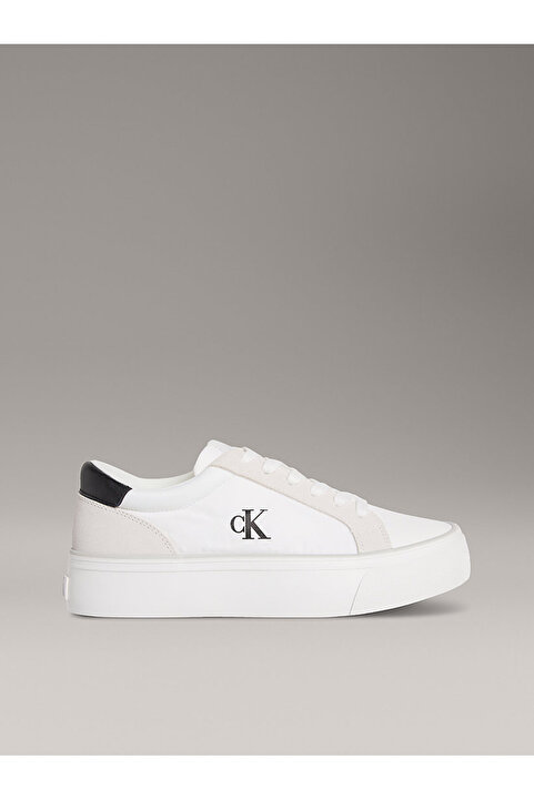 Calvin Klein Logolu Kalın Taban Sneaker Ayakkabı YW0YW0189601W AYAKKABI YW0YW01896 01W
