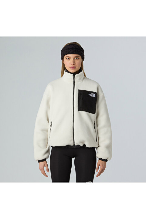 The North Face Yumiori Kadın Beyaz Çift Taraflı Polar Mont