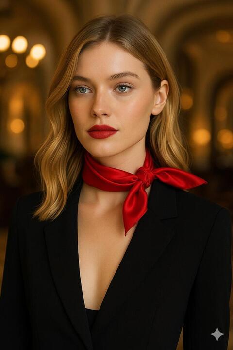 nehir eşarp Kırmızı Fular Bandana 70x70 Cm