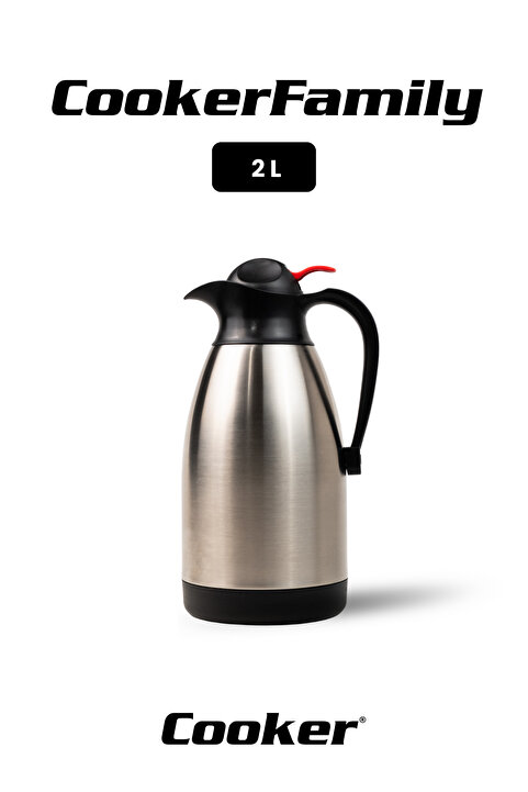 Cooker Çiftkatlı Çelik Termos 2 Lt