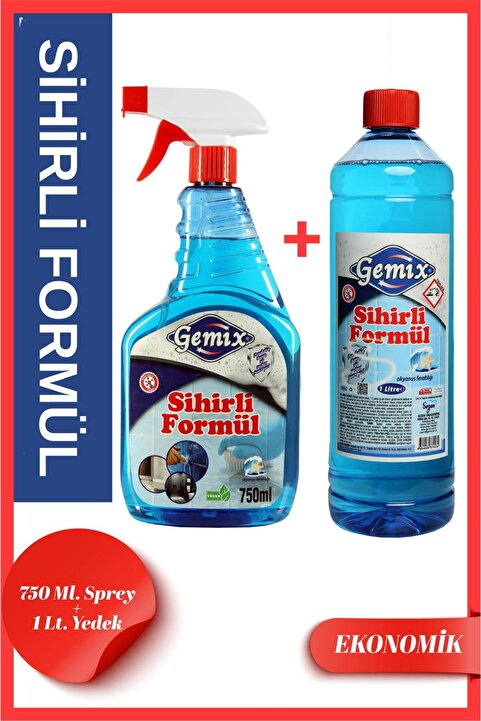 GEMİX Sihirli Formül Derz & Banyo Duşakabin Fayans Arası Temizleyici 750 ml + 1000 ml Küf Sararma Karşıtı