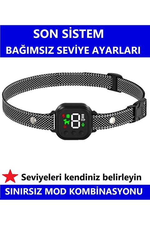 Petainer Pb80 Köpek Havlama Tasması havlama önleyen köpek eğitim tasması seviye ayarlı şarjlı şoksuz kullanım