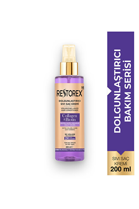 Restorex Collagen & Biotin Sıvı Saç Kremi 200 ml – Dolgunlaştırıcı & Parlaklık