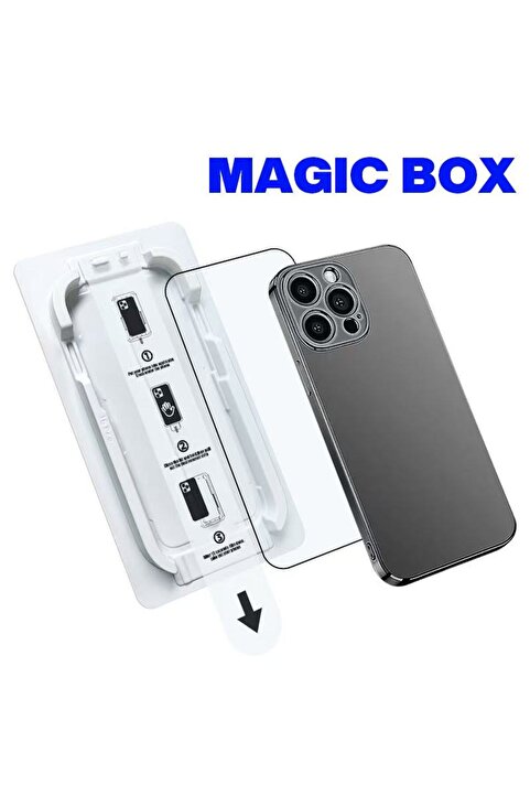 Fibaks iPhone 15 - 16 Premium Quality HD+ Glass Uygulama Aparatlı Tam Ekran Koruyucu Kırılmaz Cam