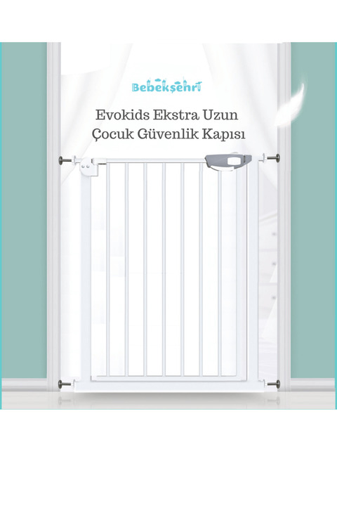 Evokids Ekstra Yüksek Uzun Çocuk Güvenlik Kapısı 75–84cm Arası Genişlik İçin Kullanım