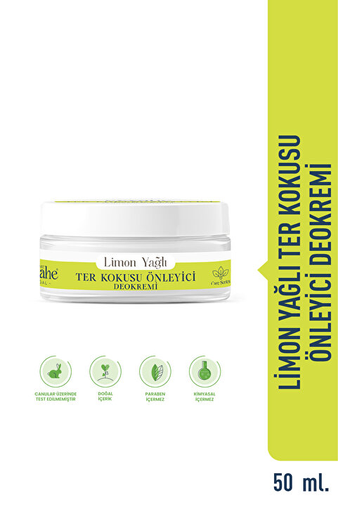 EVVAHE DOĞAL Limon Yağlı Ter Kokusu Önleyici 50 ml