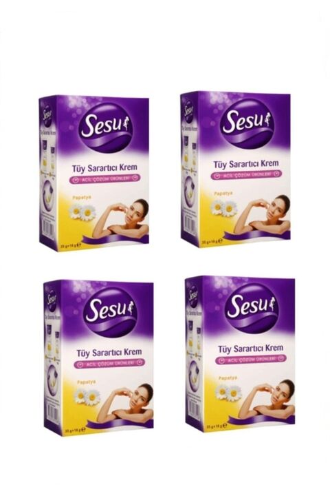 Sesu TÜY SARARTICI KREM 35 GR+18GR = 53 GR PAKET 4 ADET