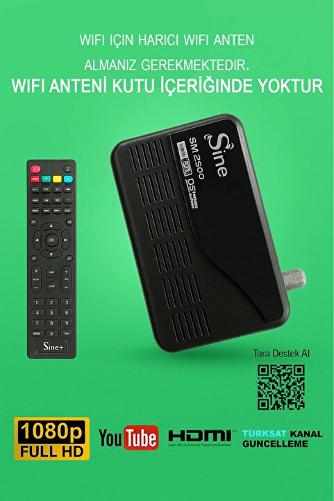 Genel Markalar SM2500 HD Full HD Uydu Alıcı – TKGS Otomatik Güncelleme, Yeni Model
