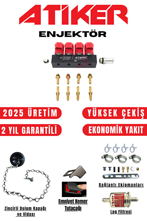 Atiker ENJEKTÖR 4 SİLİNDİR 3 ohm HEDİYELİ