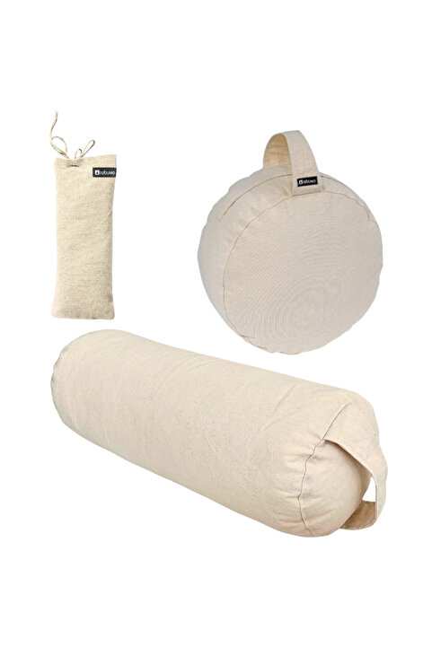 Rebuwo 3’lü Yoga ve Meditasyon Destek Seti – Yoga Minderi + Bolster + Lavantalı Göz Yastığı
