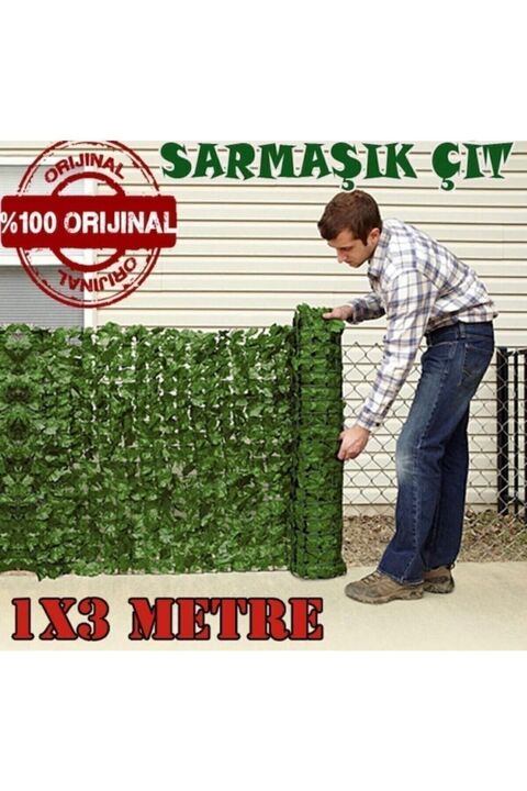 DİLEK ZÜCCACİYE Rulo Çit Plex Dekoratif Sarmaşık Çit 1 Metre Yükseklik 3 Metre Uzunlukta 2.85 Cm Net Ölçüdür