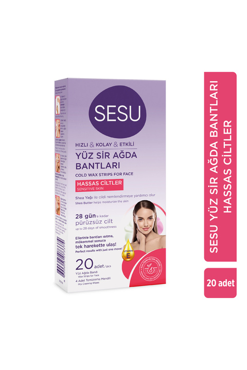 Sesu AĞDA YÜZ BANDI HASSAS CİLT PEMBE 20 Lİ 1 ADET
