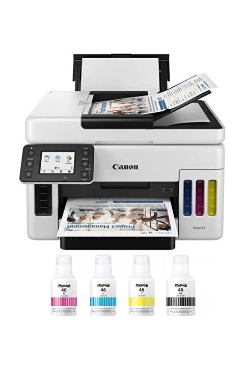 Canon Maxify Gx7040 Çok Fonksiyonlu Photoink Mürekkepli Tanklı Yazıcı Tarayıcı Fotokopi Faks