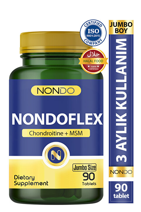 Nondo Flex 90 Tablet Jumbo Boy Glukozamin Glucosamine Kondrotin Msm Tip 2 Kolejen Akgünlük Ekstresi