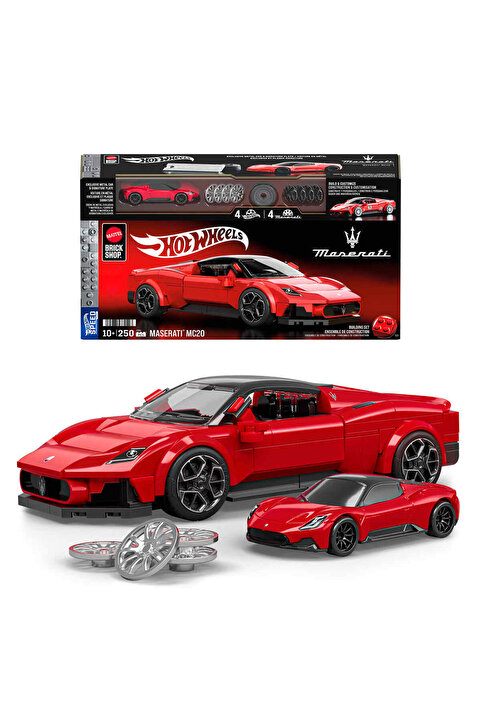 Mattel Brick Shop™ Speed Serisi - Maserati MC20 250 Parça, koleksiyoncular için JFR90