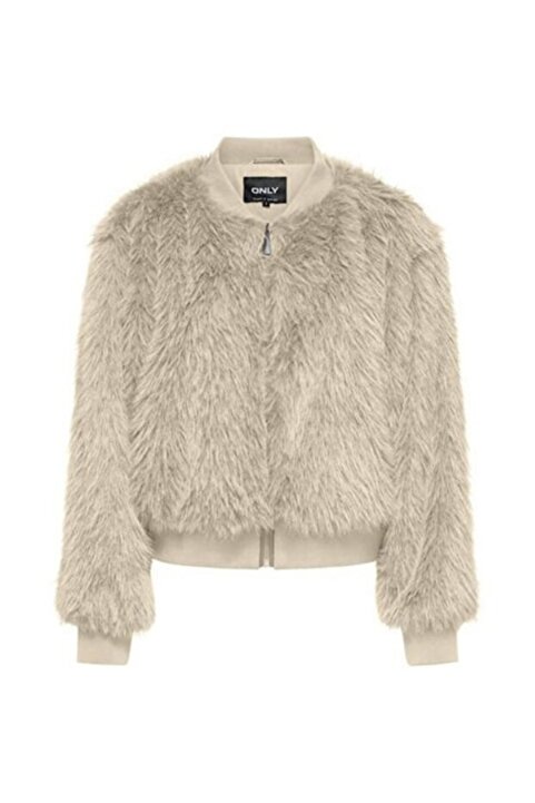 ONLY Onlmanny Faux Fur Bomber Cc Otw Mont 15322405 Pumice Stone