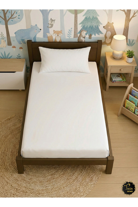 Talia Home Tek Kişilik Beyaz Lastikli Çarşaf 100x200cm Tlac-001