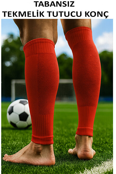 GAZELMANYA Tabansız Futbol Çorabı Tozluk Futbolcu Tozluğu Tabansız Tekmelik Tutucu Futbol Çorabı Sporcu Tozluğu