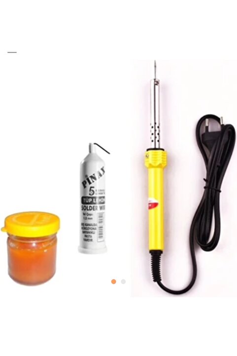 Trendhane Profesyonel Lehim Makinesi Kalem Havya Lehim Teli Pastası 3ın1 set 40 Volt
