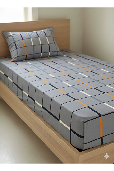 Design of colours tek kişilik lastikli çarşaf ve 1 adet yastık kılıfı