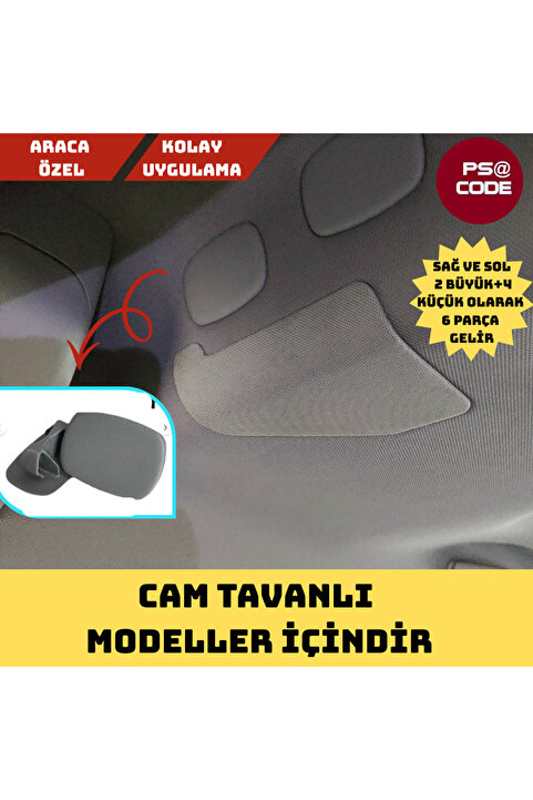 psa code Rifter-Berlingo-Proace-Doblo-Opel Cam Tavanlı Ara Bölme Demiri Kapakları 2 Adet büyük+4 adet küçük
