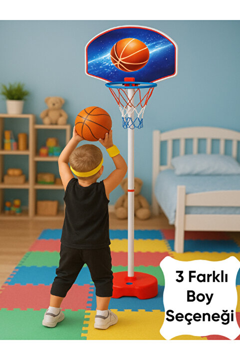 a v d a 60-90-120cm Ayarlanabilir Ayaklı Basketbol Potası 3 Farklı Boy Basket Seti Top Dahil