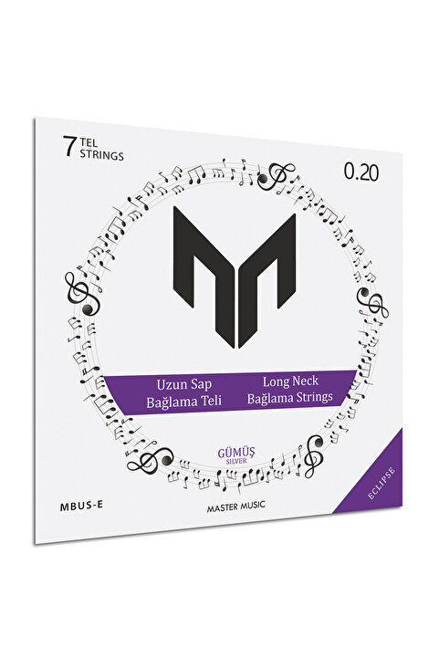 Master Music Eclipse 0.20 Gümüş Bam Uzun Sap Bağlama Teli