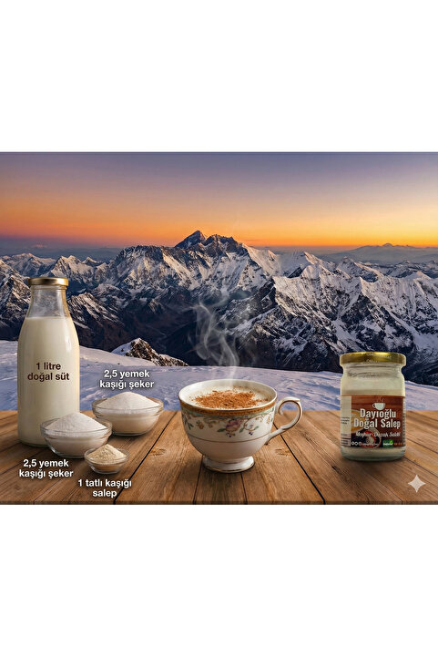 Dayıoğlu Doğal Sahlep Dayıoğlu Toz Salep Dondurma ve İçim Salebi Meşhur Bucak Sahlebi 50 Gr Salep