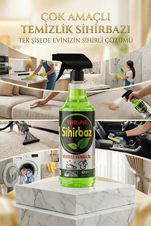 TARPA Sihirbaz Çok Amaçlı Temizlik Spreyi 1000ml - Koltuk Mutfak Banyo Parke Araba Ayakkabı Temizleyici