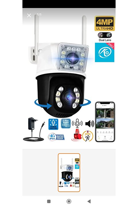 O-KAM 3012 çift lens Gece Renkli 3+3MP Güvenlik Kamerası [adaptör dahildir}