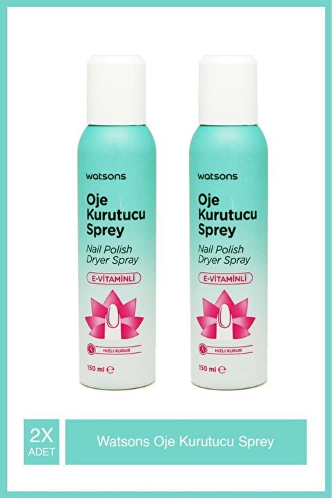 Watsons Oje Kurutucu Sprey 150 Ml X2 Adet