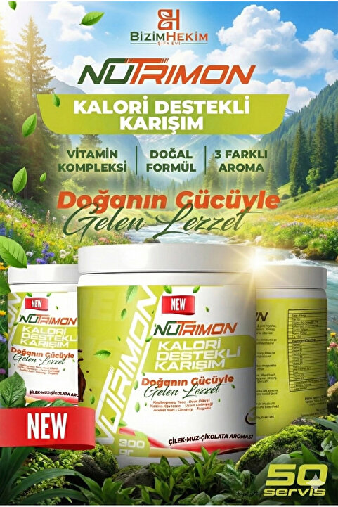 BİZİMHEKİM ŞİFA EVİ Nutrimon Kalori Destekli Karışım Bitkisel Toz Takviye 300 g
