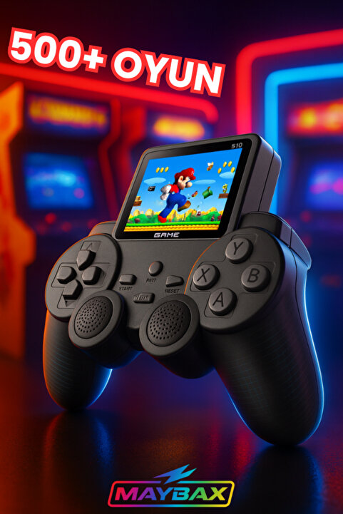 Maybax S10 Taşınabilir 520 Oyunlu Kablosuz Game Oyun Konsolu Atari Media Player Oynatıcı Tv Bağlanabilir