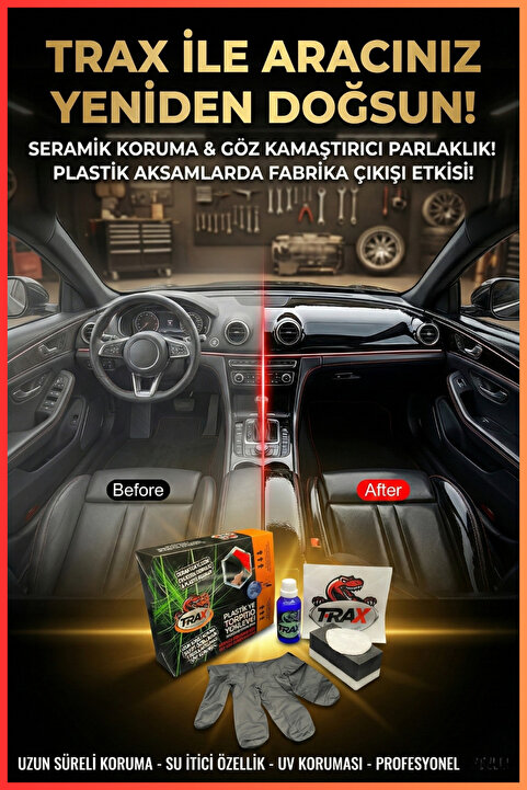 figiza Trax Oto Araç Seramik Kaplama Tampon Torpido Parlatıcı Yenileyici Plastik Aksam Yenileyici