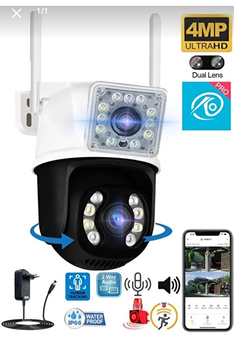 Genel Markalar Okam- 3012 ÇİFT LENS 3MP Wİ-Fİ PTZ KAMERA +ADAPTÖR HEDİYELİ