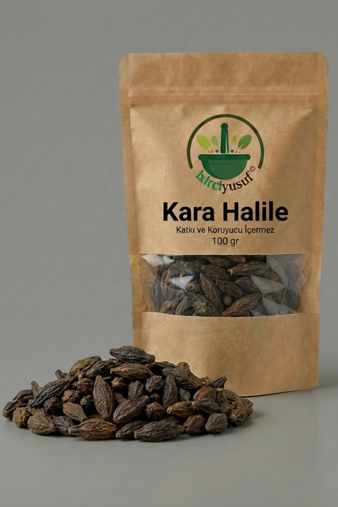 ixirciyusuf Kara Halile Doğal Tane 100 g (Siyah Halile – Chebula – Haritaki - 1. KALİTE - ELENMİŞ - KARAHALİLE)