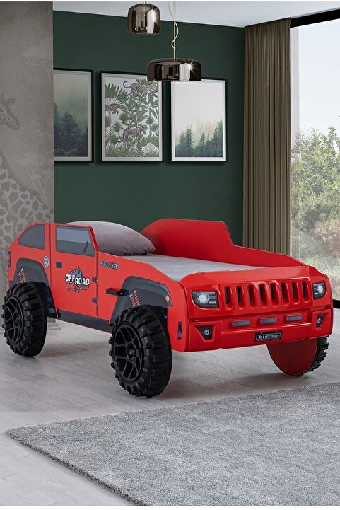 Setay Arabalı Yatak, Jeep Arabalı Yatak - Kırmızı