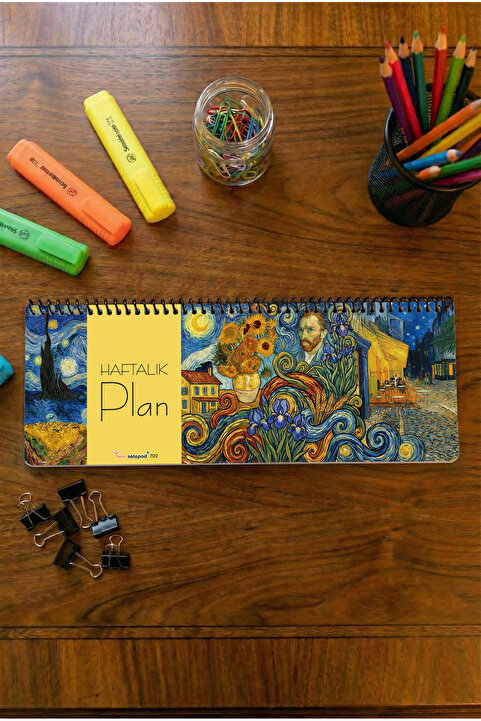 Tieni Notepad Haftalık Planlayıcı, Weekly Planner, 30x10cm, 50 Yaprak Kd702