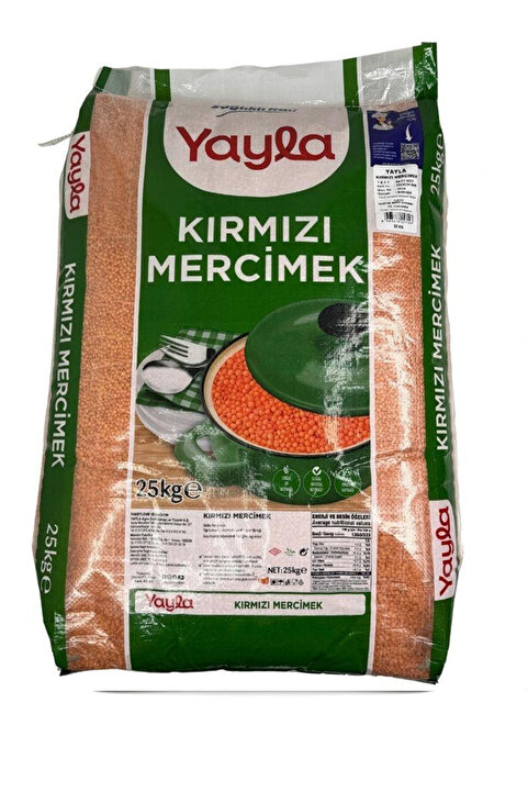 Yayla Kırmızı Mercimek 25 Kg